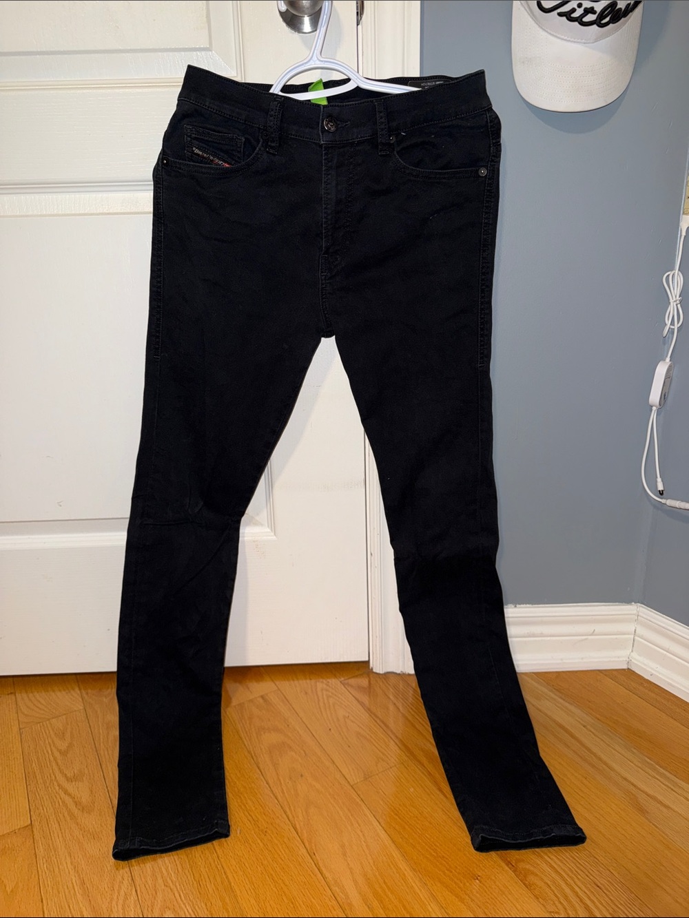 Diesel Men's Black Slim Straight Jeans